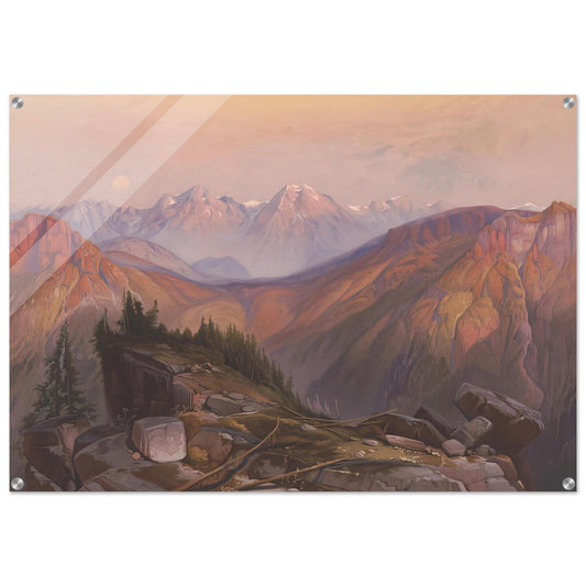 Lower Yellowstone Range - Thomas Moran Acrylic Print - 70x100 cm / 28x40″ inches