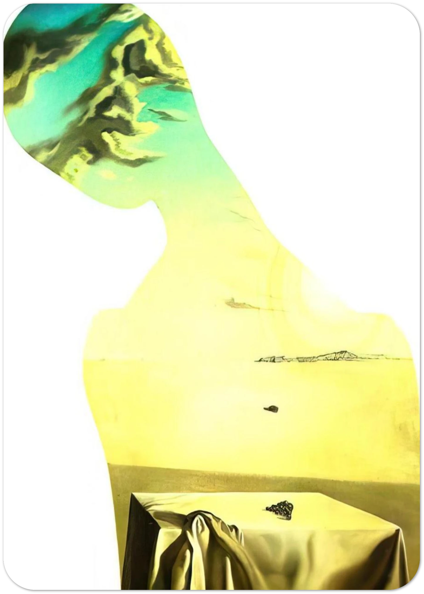 COUPLE WITH CLOUDS IN THEIR HEADS WOMAN By Salvador Dali Pack of 10 Post Cards | Salvador Dali Post Cards | A6 (10.5 x 14.8 cm) - 4.1 x 5.8 inches