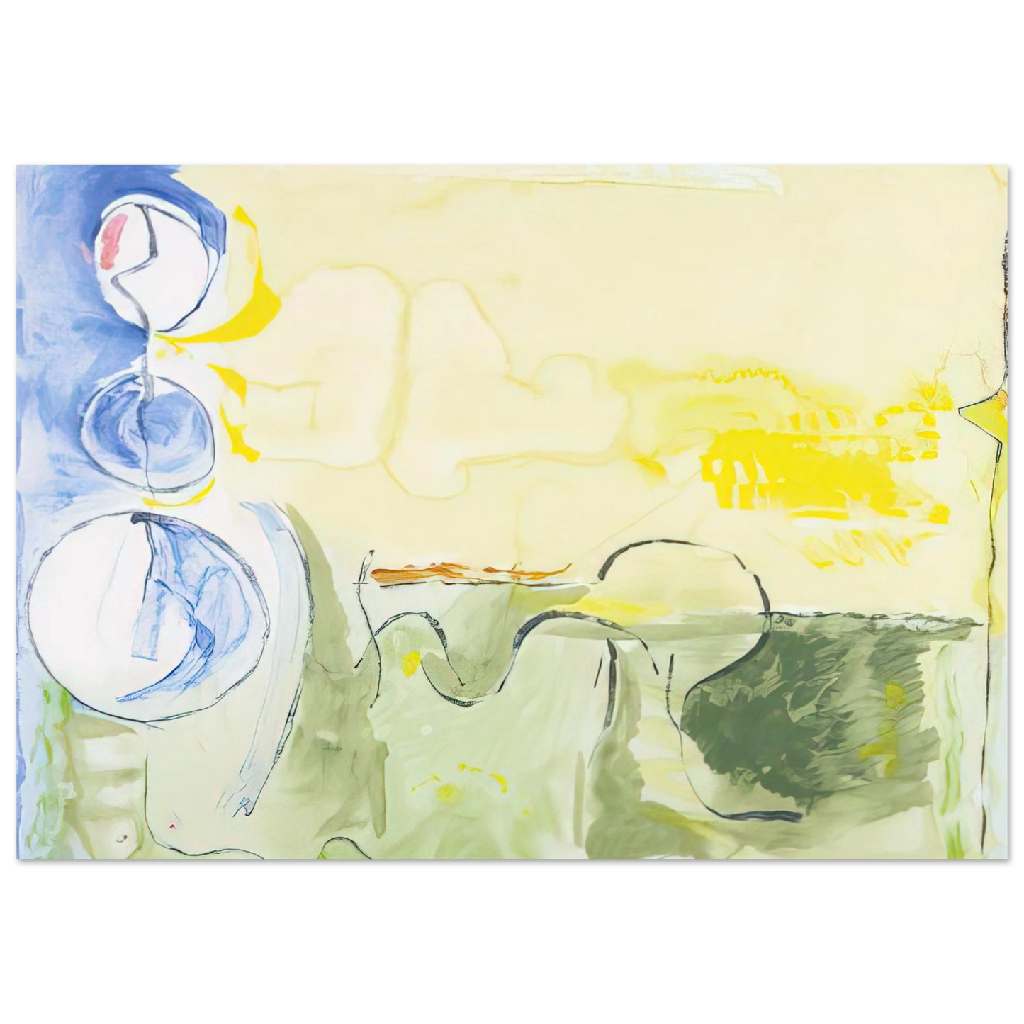 Helen Frankenthaler - Flotilla - 2006 Wall art - 30x40 cm / 12x16 inches - Premium Wooden Framed Poster With Fine Art Paper - Wood frame