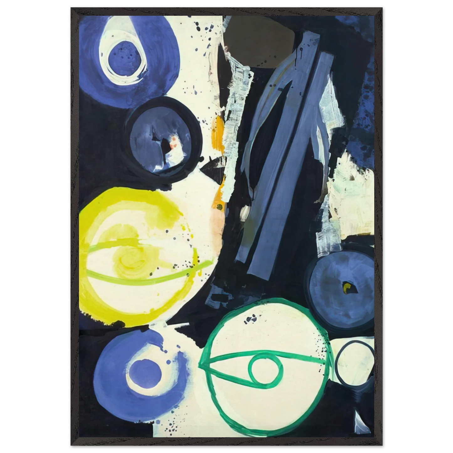 Orakel - 1964 - Ernst Wilhelm Nay Framed Art Print – Black Wooden Frame - Default Title - -Framed Art Print