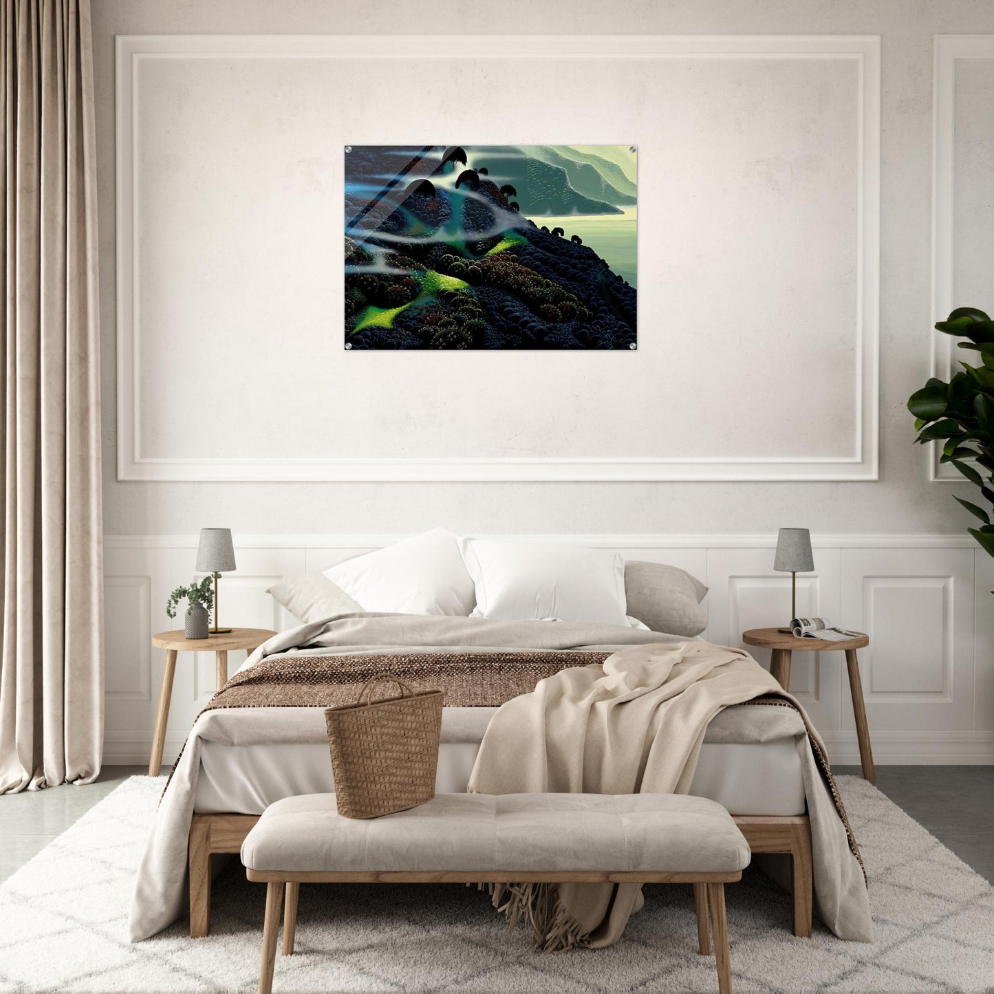 Ocean Paradise - Eyvind Earle Acrylic Print - 70x100 cm / 28x40″ inches | Eyvind Earle Wall Art | Eyvind Earle Prints