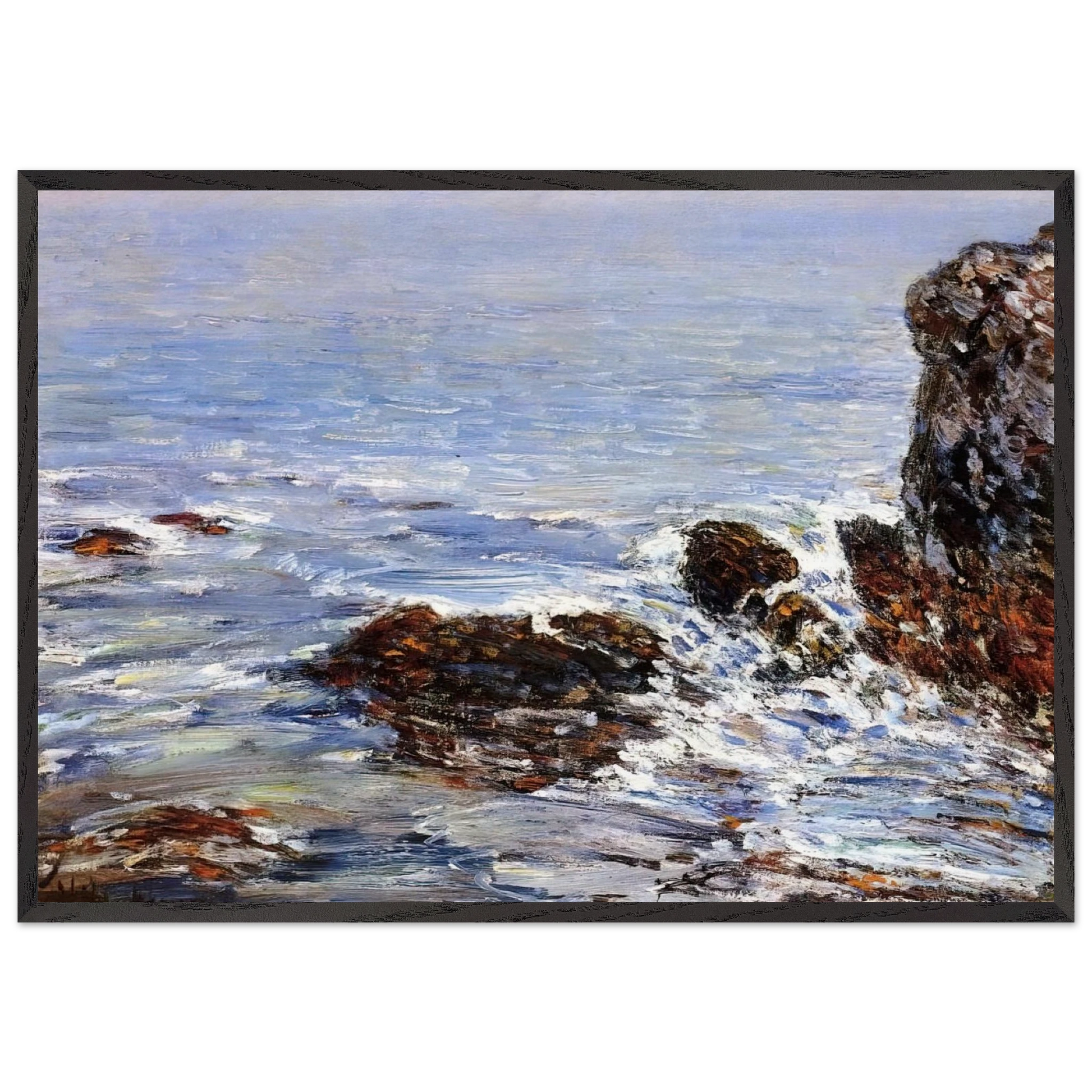 Seascape N1 - Childe Hassam Framed Art Print – Black Wooden Frame - Default Title - -Framed Art Print