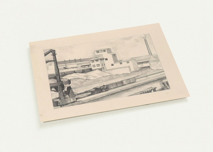 Industrial Series, #1 - 1928 By Charles Sheeler Pack of 10 Post Cards | Charles Sheeler Post Cards | A6 (10.5 x 14.8 cm) - 4.1 x 5.8 inches