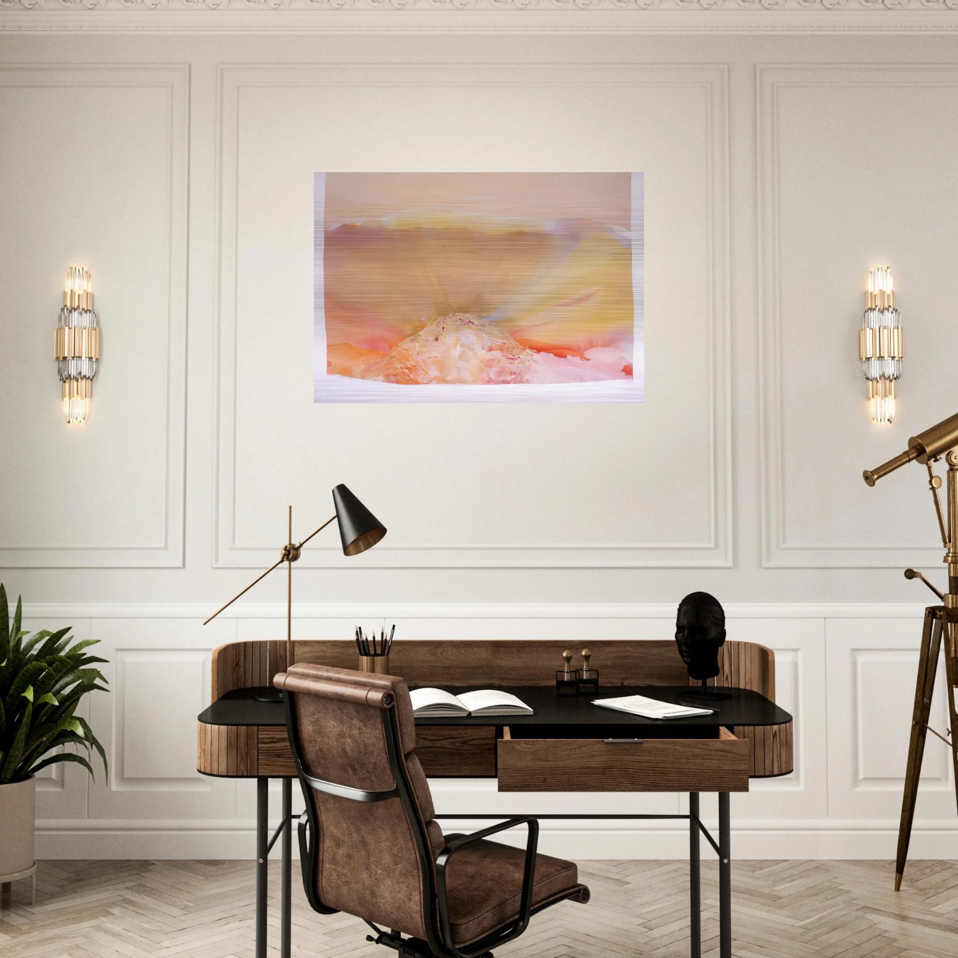 Eye Of The Pyramid Version I - 1988 - Ronnie Landfield Brushed Aluminum Print - 70x100 cm / 28x40 inches | Ronnie Landfield Aluminum Print | Ronnie Landfield Prints