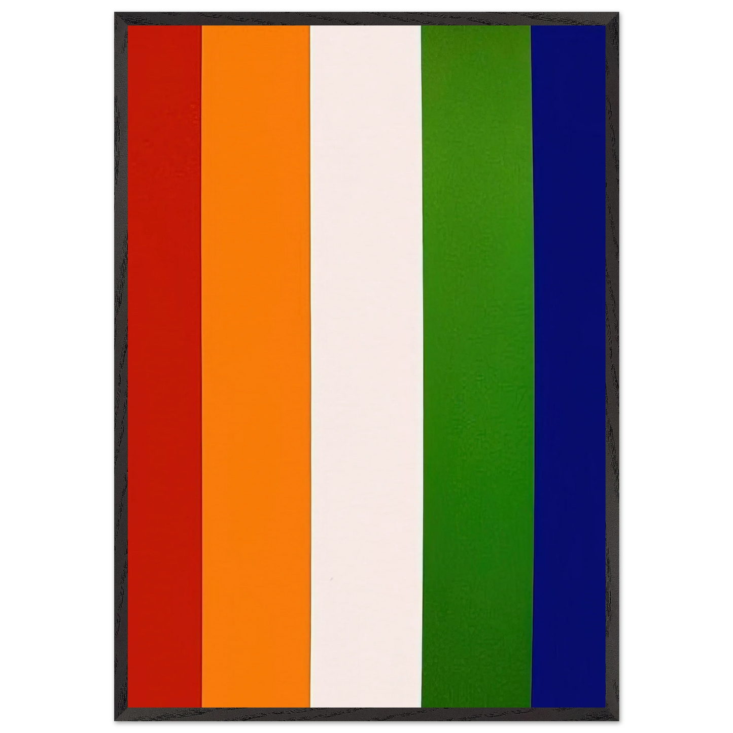 Red Orange White Green Blue - Ellsworth Kelly Framed Art Print – Black Wooden Frame - Default Title - -Framed Art Print