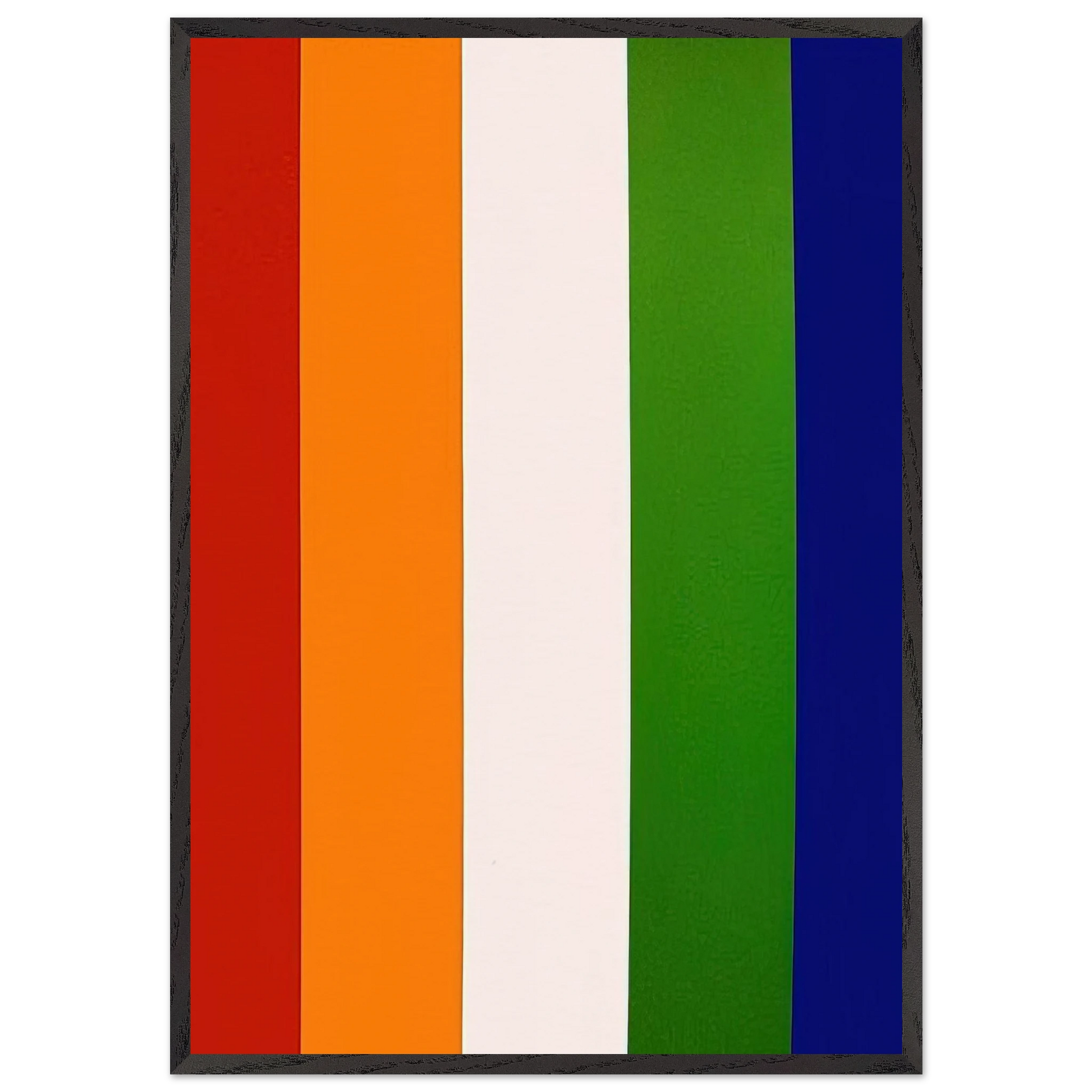 Red Orange White Green Blue - Ellsworth Kelly Framed Art Print – Black Wooden Frame - Default Title - -Framed Art Print