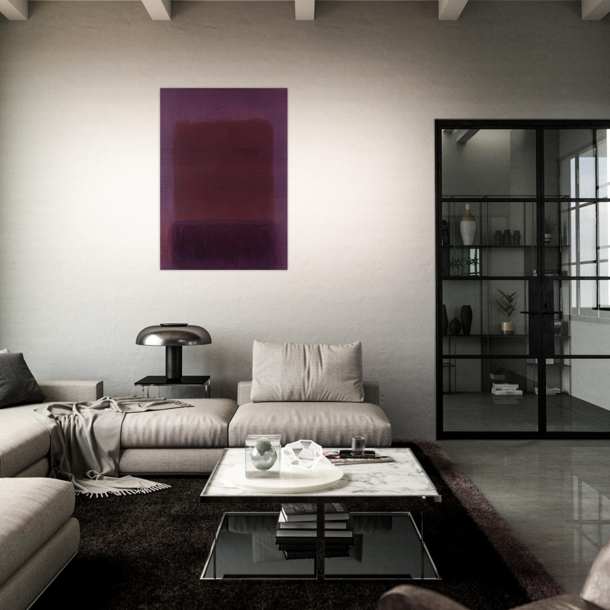 Purple Brown - 1957 - Mark Rothko Brushed Aluminum Print - 70x100 cm / 28x40 inches | Mark Rothko Aluminum Print | Mark Rothko Prints