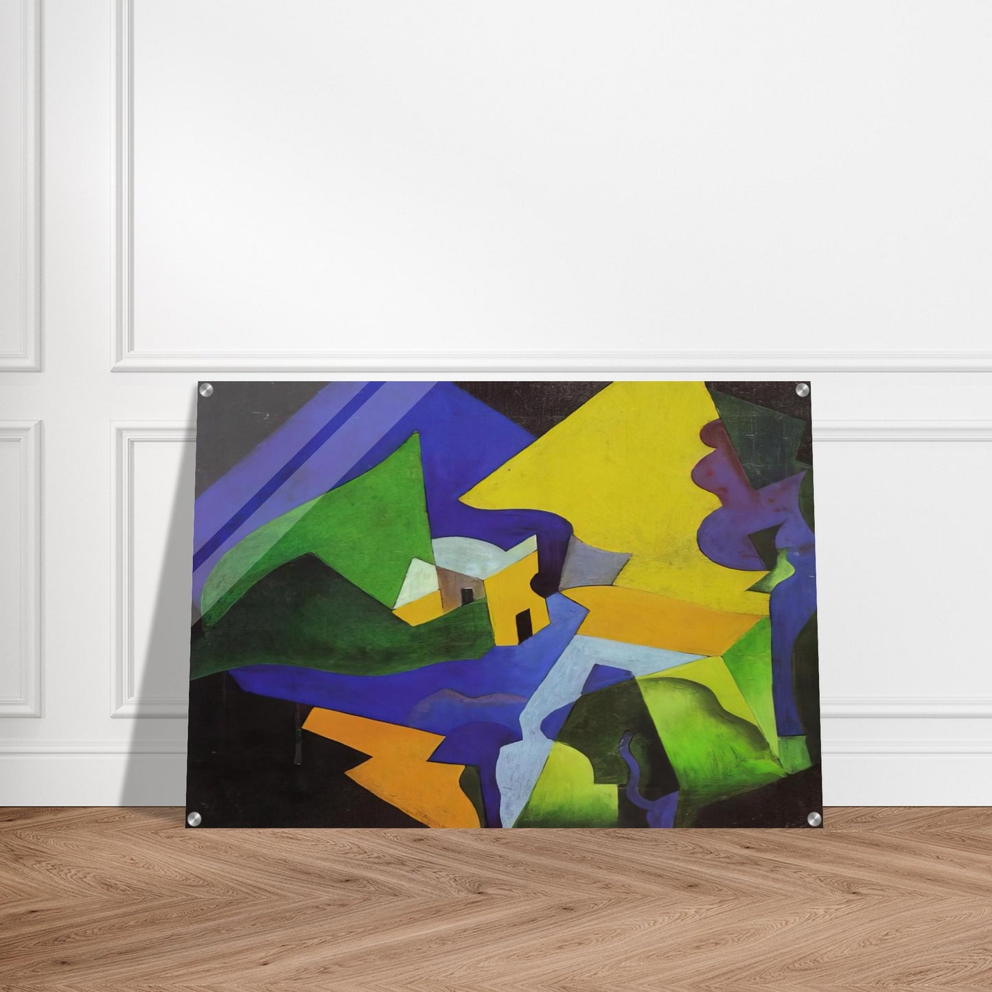 COSTRUZIONE SPAZIALE PAESAGGIO 1919 - Enrico Prampolini Acrylic Print - 70x100 cm / 28x40″ inches | Enrico Prampolini Wall Art | Enrico Prampolini Prints