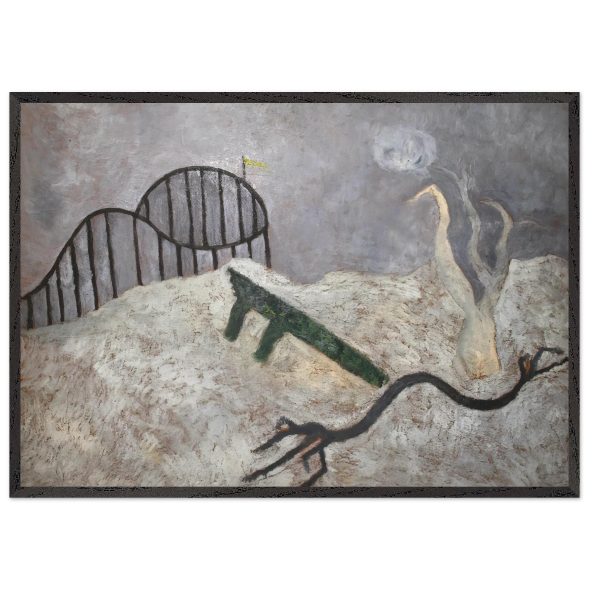 Coney Island - 1945 - Theodoros Stamos Framed Art Print – Black Wooden Frame - Default Title - -Framed Art Print