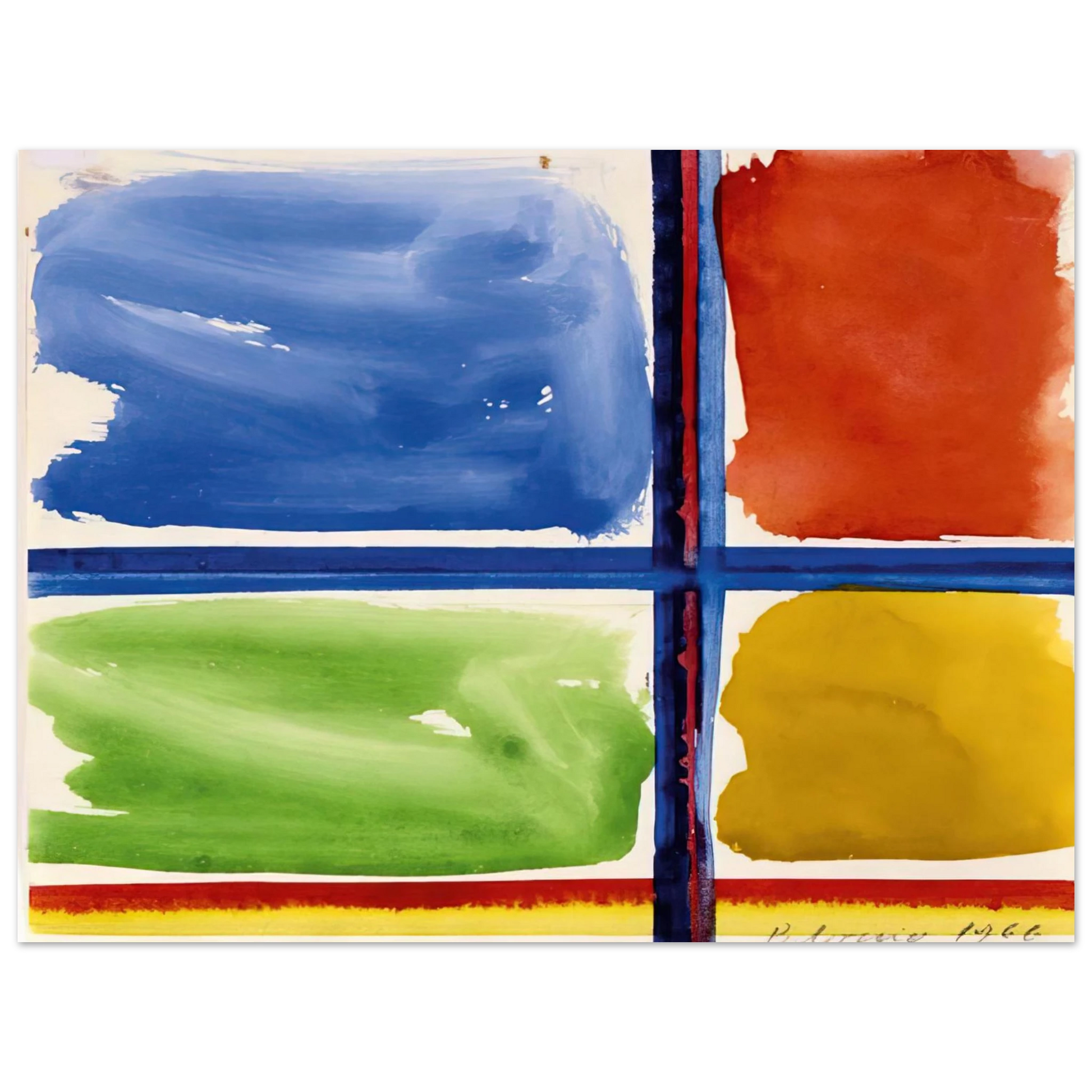 Blinky Palermo - FENSTERKREUZ II 1966 Fine Art Poster - Default Title