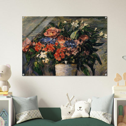 Pot of Flowers - Paul Cézanne Acrylic Print - 70x100 cm / 28x40″ inches