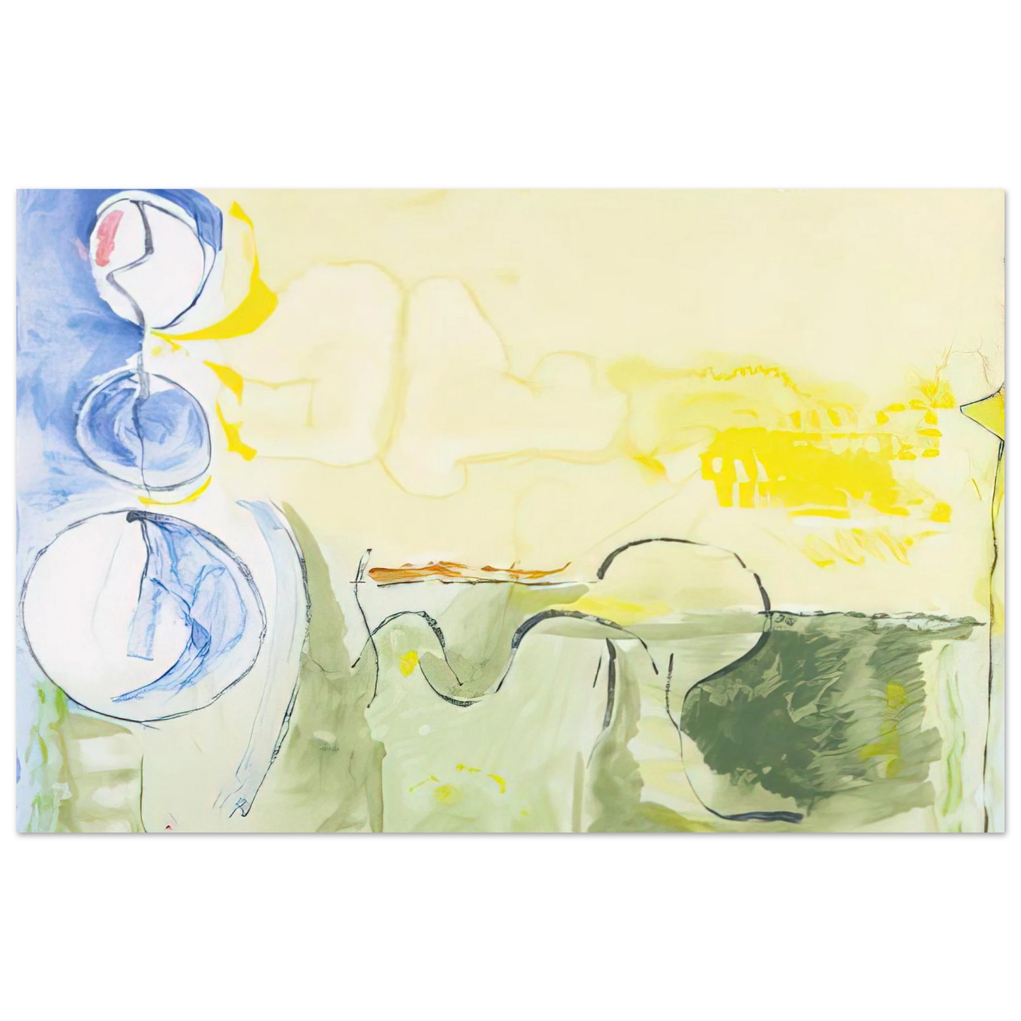Helen Frankenthaler - Flotilla - 2006 Wall art - 13x18 cm / 5x7 inches - Premium Wooden Framed Poster With Fine Art Paper - Wood frame