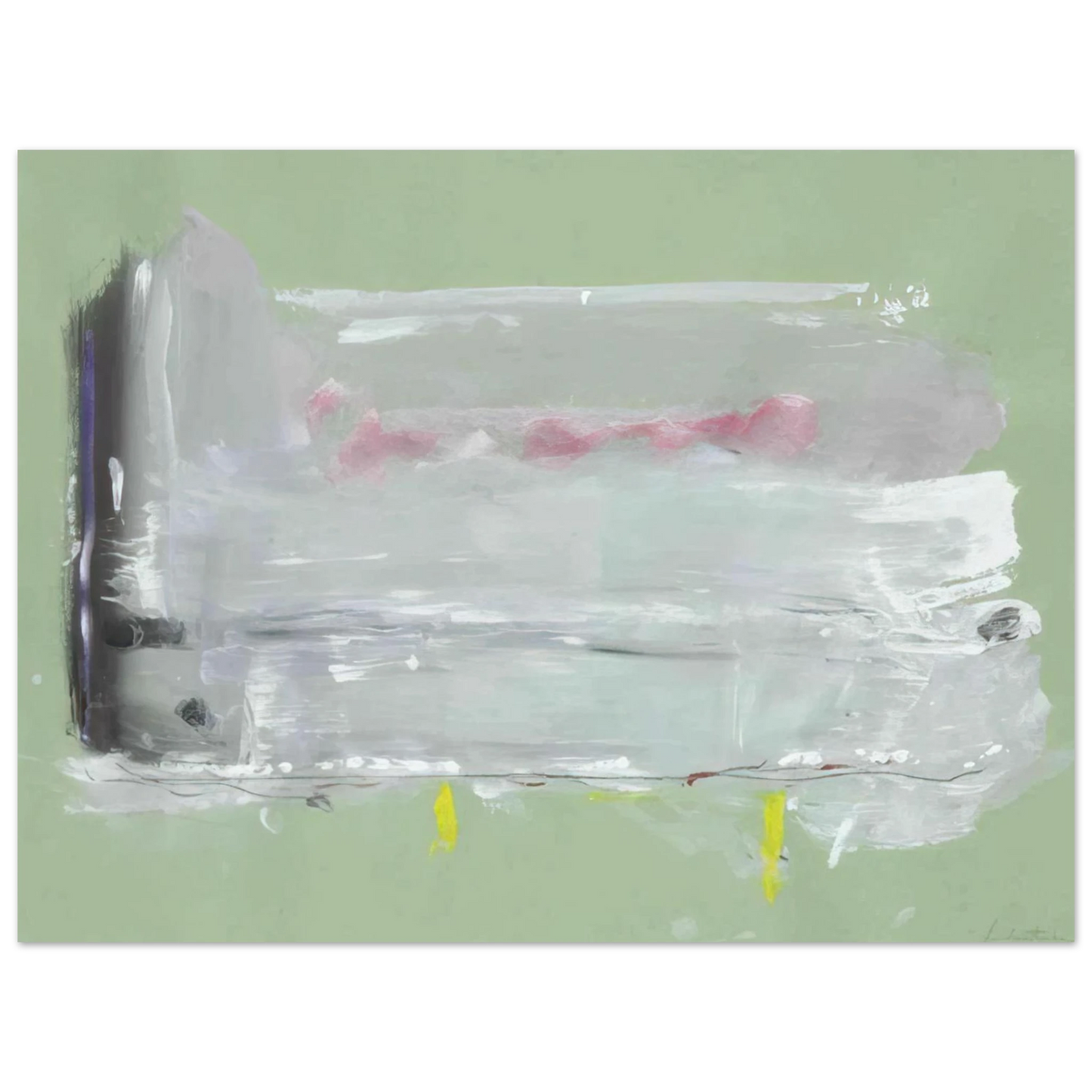 Helen Frankenthaler - Untitled - 1984 Wall art - 40x50 cm / 16x20 inches - Premium Wooden Framed Poster With Fine Art Paper - Black frame