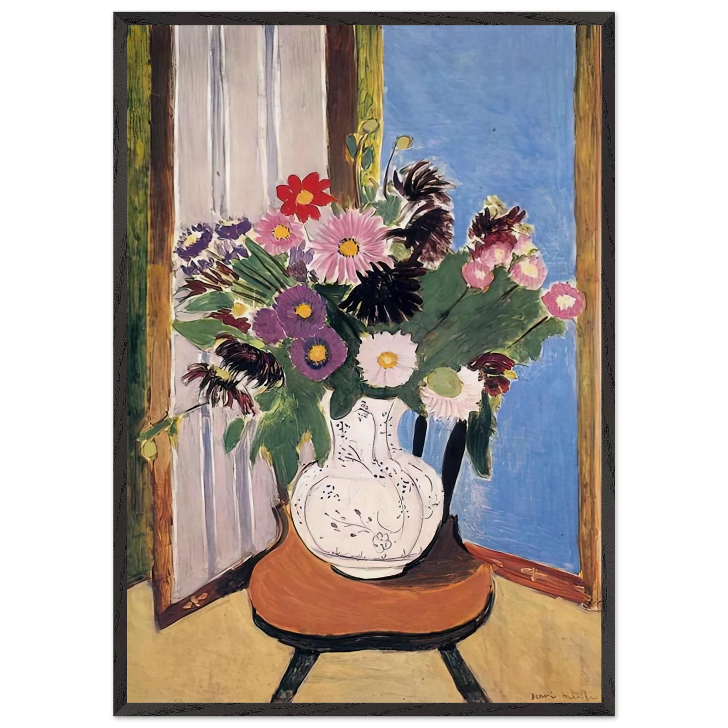 DAISIES 1919 - Henri Matisse Framed Art Print – Black Wooden Frame - Default Title - -Framed Art Print