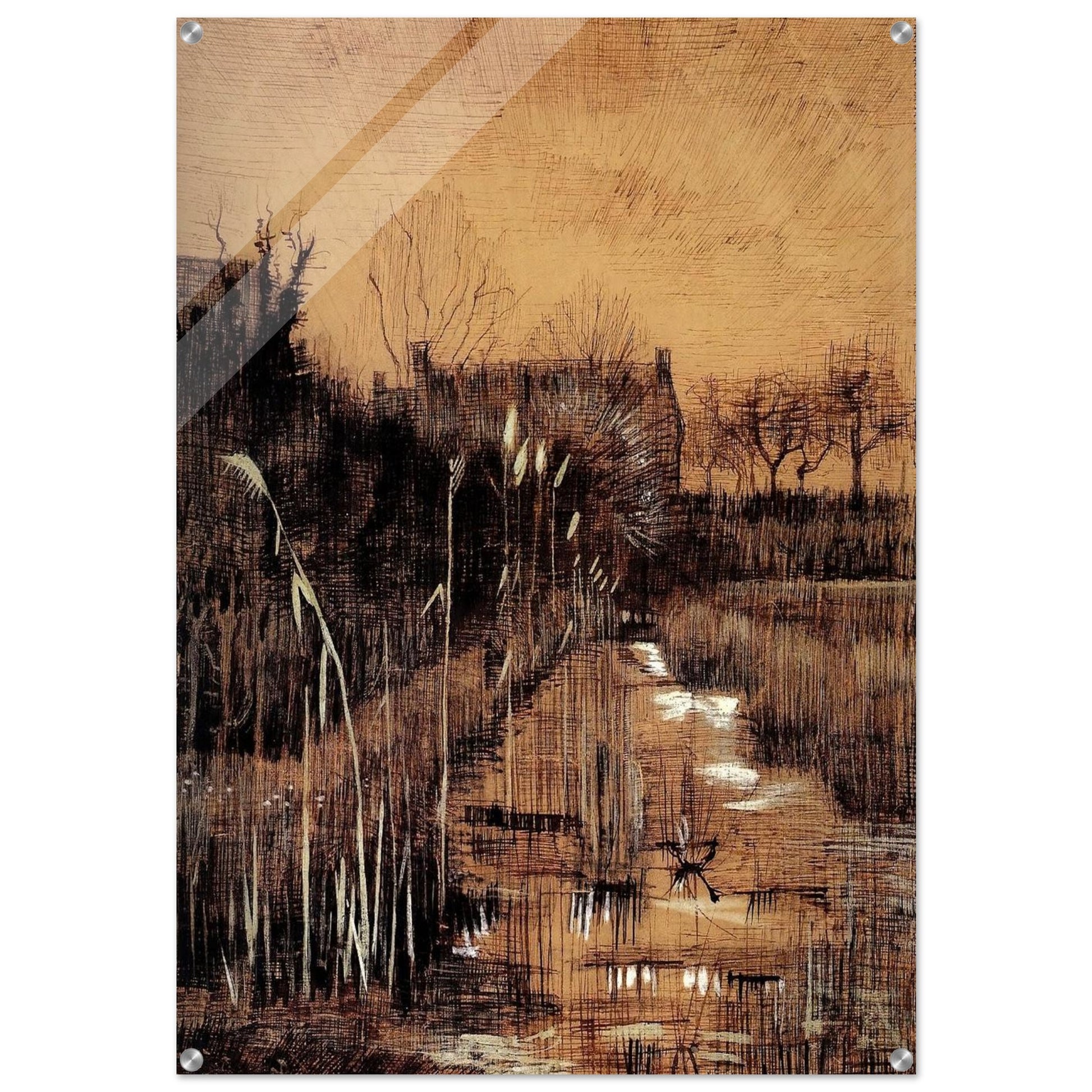 Ditch - Vincent van Gogh Acrylic Print - 70x100 cm / 28x40″ inches