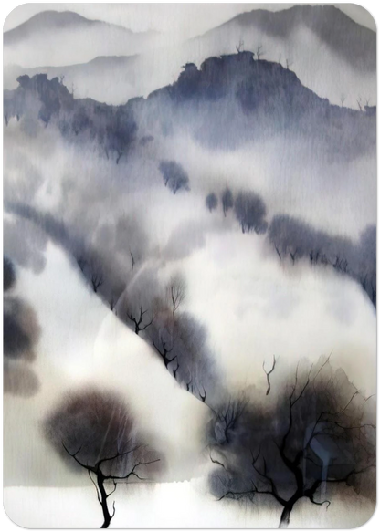 California landscape By Eyvind Earle Pack of 10 Post Cards | Eyvind Earle Post Cards | A6 (10.5 x 14.8 cm) - 4.1 x 5.8 inches