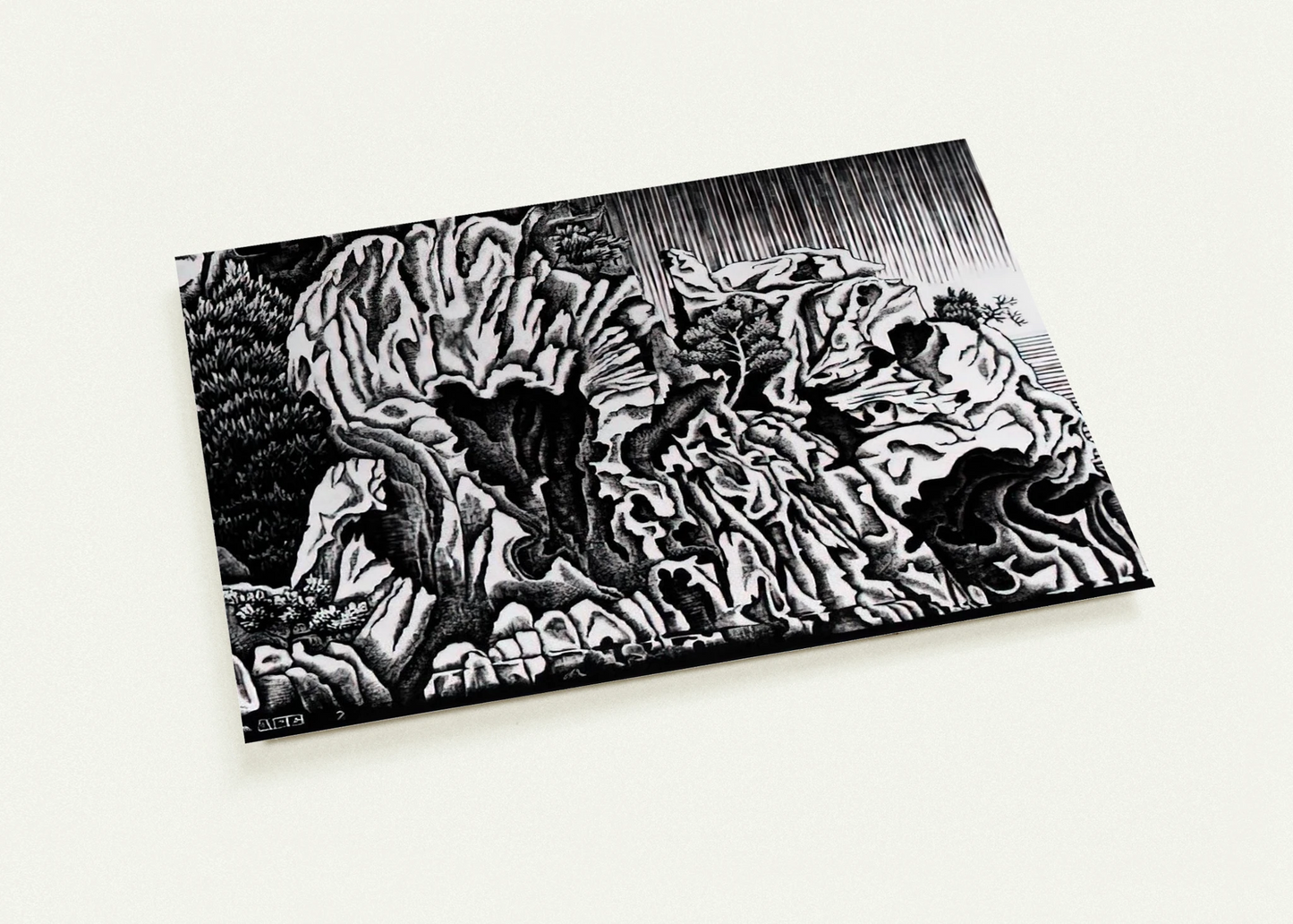 CALANCHE OF PIANA CORSICA FEBRUARY 1934 1934 By MC Escher Pack of 10 Post Cards | MC Escher Post Cards | A6 (10.5 x 14.8 cm) - 4.1 x 5.8 inches