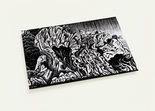 CALANCHE OF PIANA CORSICA FEBRUARY 1934 1934 By MC Escher Pack of 10 Post Cards | MC Escher Post Cards | A6 (10.5 x 14.8 cm) - 4.1 x 5.8 inches