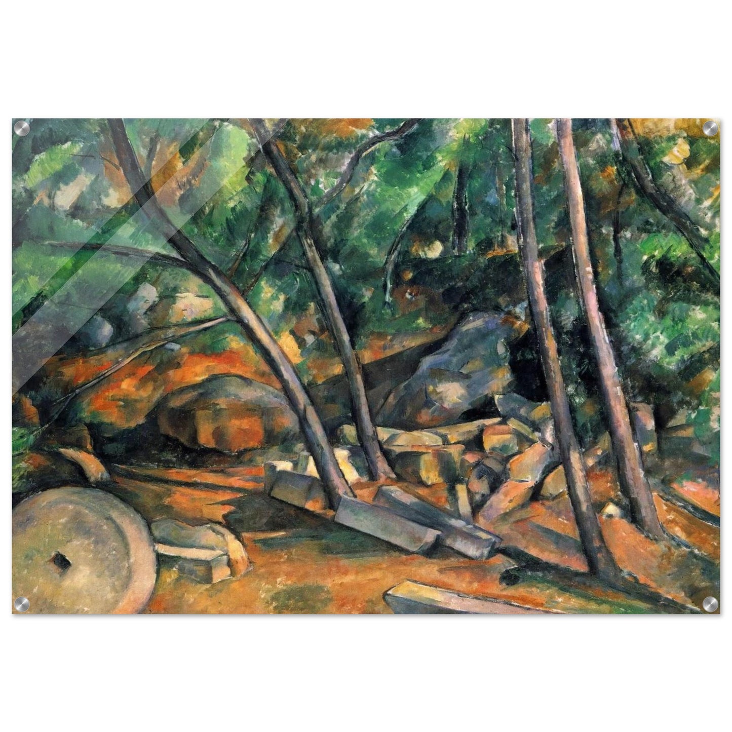 Woods with Millstone - Paul Cézanne Acrylic Print - 70x100 cm / 28x40″ inches