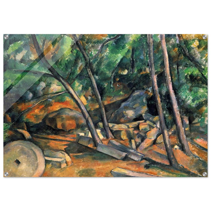Woods with Millstone - Paul Cézanne Acrylic Print - 70x100 cm / 28x40″ inches