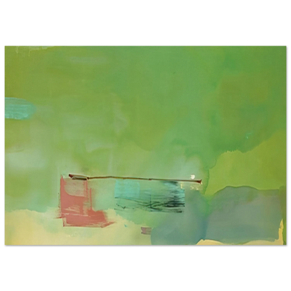 Helen Frankenthaler - Springscape - 1975 Wall art - 27x35 cm / 11x14 inches - Premium Wooden Framed Poster With Fine Art Paper-canvas - Black frame