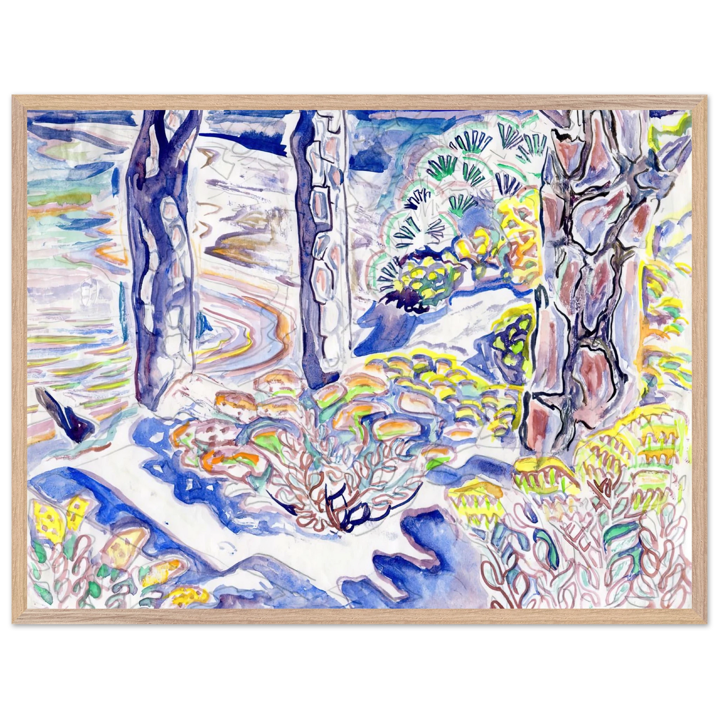 Walter Inglis Anderson - Walter Anderson Wall art - 13x18 cm / 5x7 Inches - Premium Wooden Framed Poster With Fine Art Paper - White frame