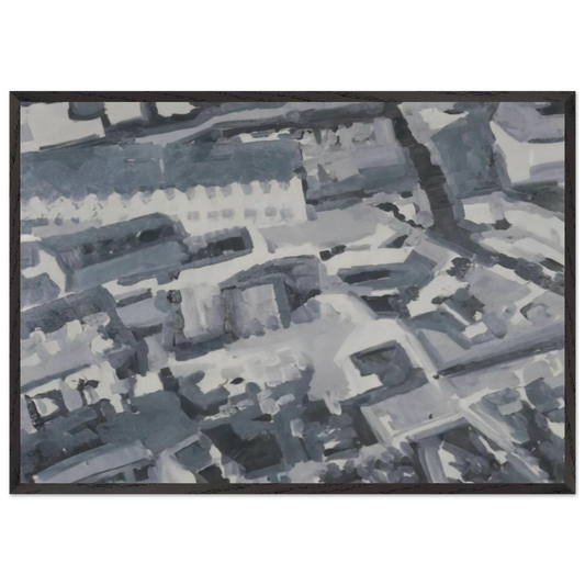 TOWNSCAPE M3 1968 - Gerhard Richter 70x100 cm / 28x40 inches Framed Art Print – Black Wooden Frame