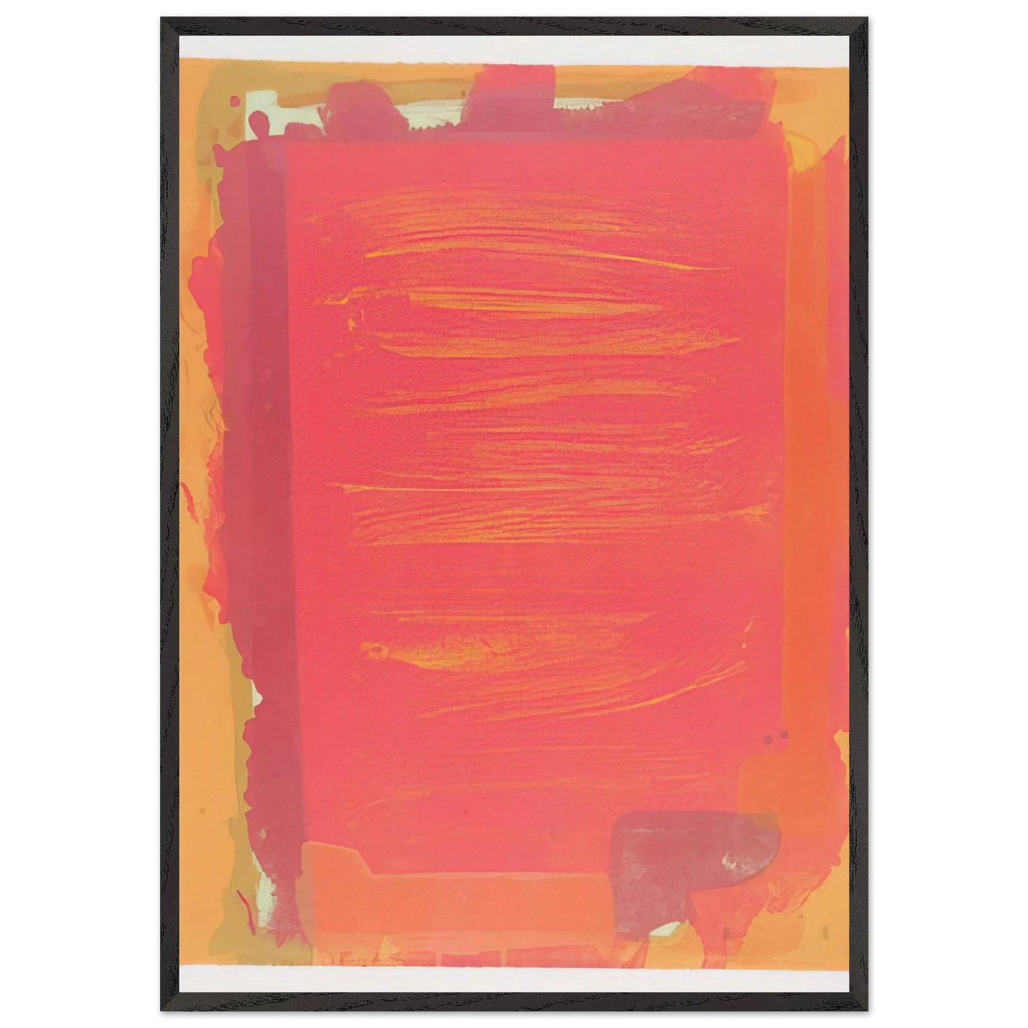 Untitled II - 1974 - John Hoyland Framed Art Print – Black Wooden Frame - Default Title - -Framed Art Print