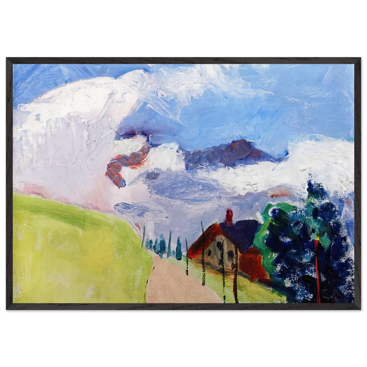 SWISS LANDSCAPE 1901 - Henri Matisse Framed Art Print – Black Wooden Frame - Default Title - -Framed Art Print