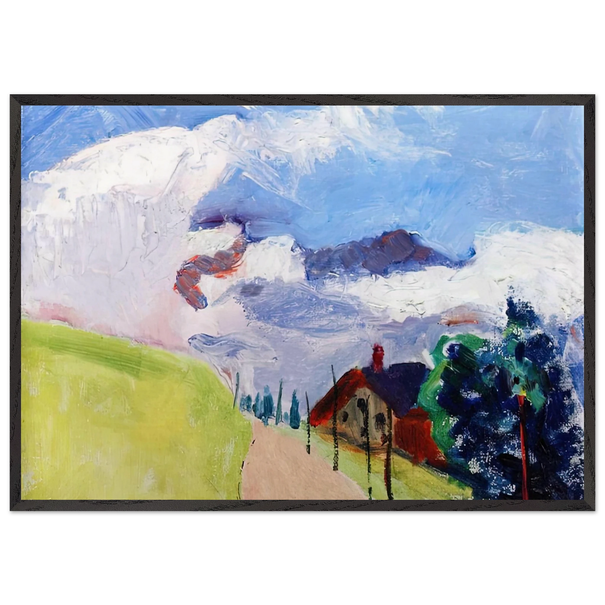 SWISS LANDSCAPE 1901 - Henri Matisse Framed Art Print – Black Wooden Frame - Default Title - -Framed Art Print