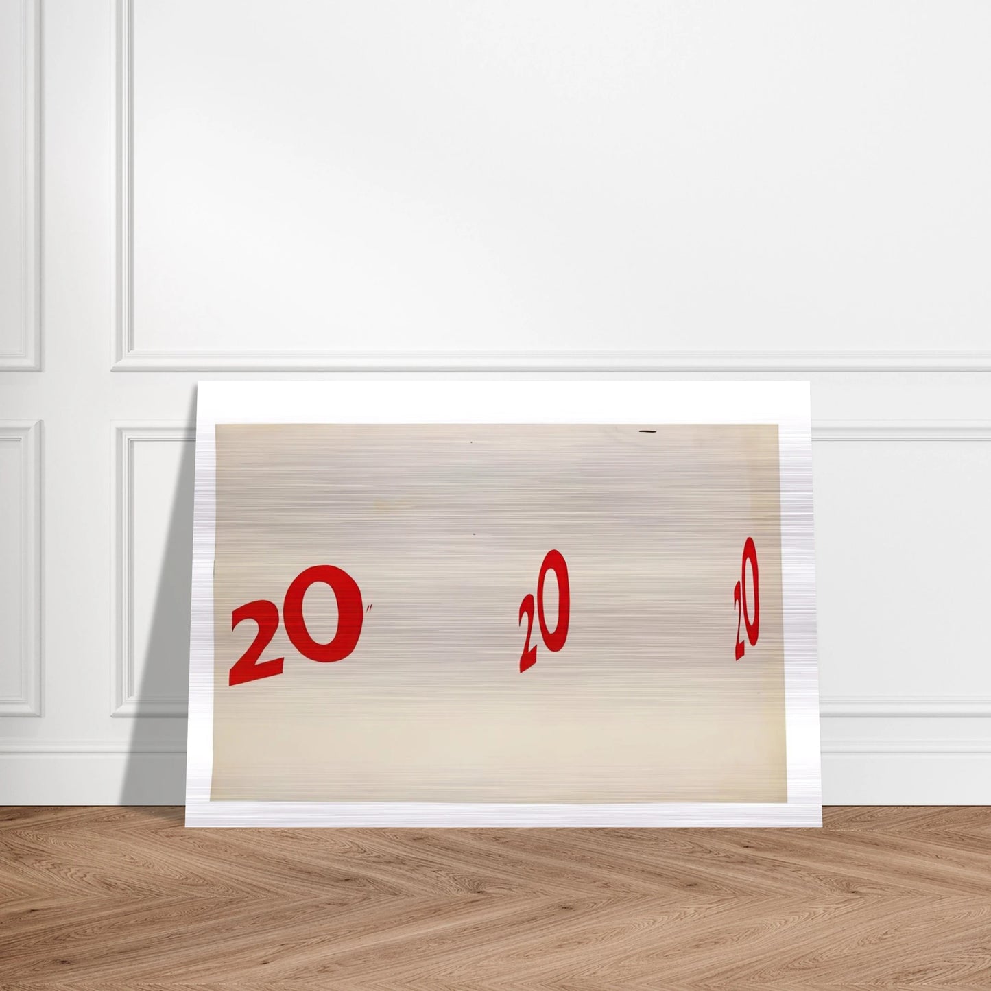 20 20 20 1962 - Edward Ruscha Brushed Aluminum Print - 70x100 cm / 28x40 inches | Edward Ruscha Aluminum Print | Edward Ruscha Prints