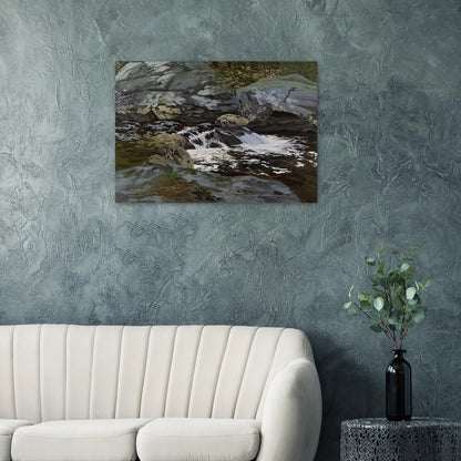 Cascade - 1974 - Neil Welliver Brushed Aluminum Print - 70x100 cm / 28x40 inches | Neil Welliver Aluminum Print | Neil Welliver Prints