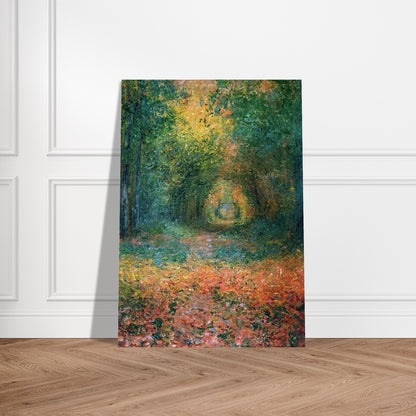 The Undergrowth in the Forest of Saint-Germain - claude monet Brushed Aluminum Print - 70x100 cm / 28x40 inches | claude monet Aluminum Print | claude monet Prints