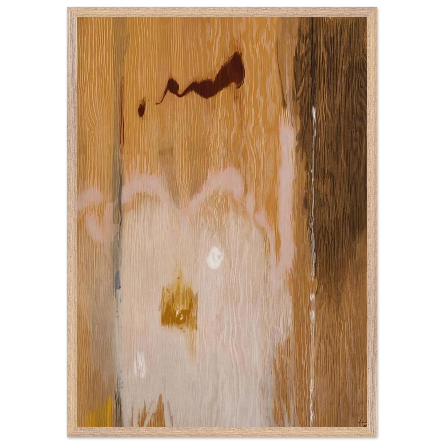 Helen Frankenthaler - Tales of Genji VI - 1998 Wall art - 50x70 cm / 20x28 inches - Premium Wooden Framed Poster With Fine Art Paper - Wood frame