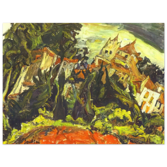 Chaim Soutine - HOUSES AT CERET Fine Art Poster - Default Title