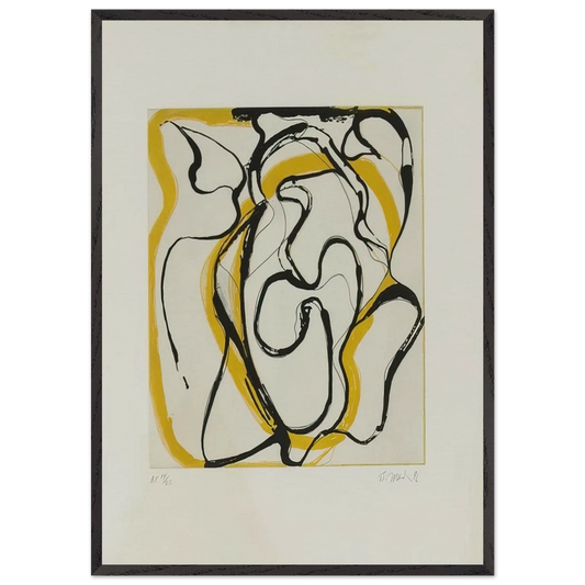 Untitled - Abstract Expressionism N2 - Brice Marden Framed Art Print – Black Wooden Frame - Default Title - -Framed Art Print