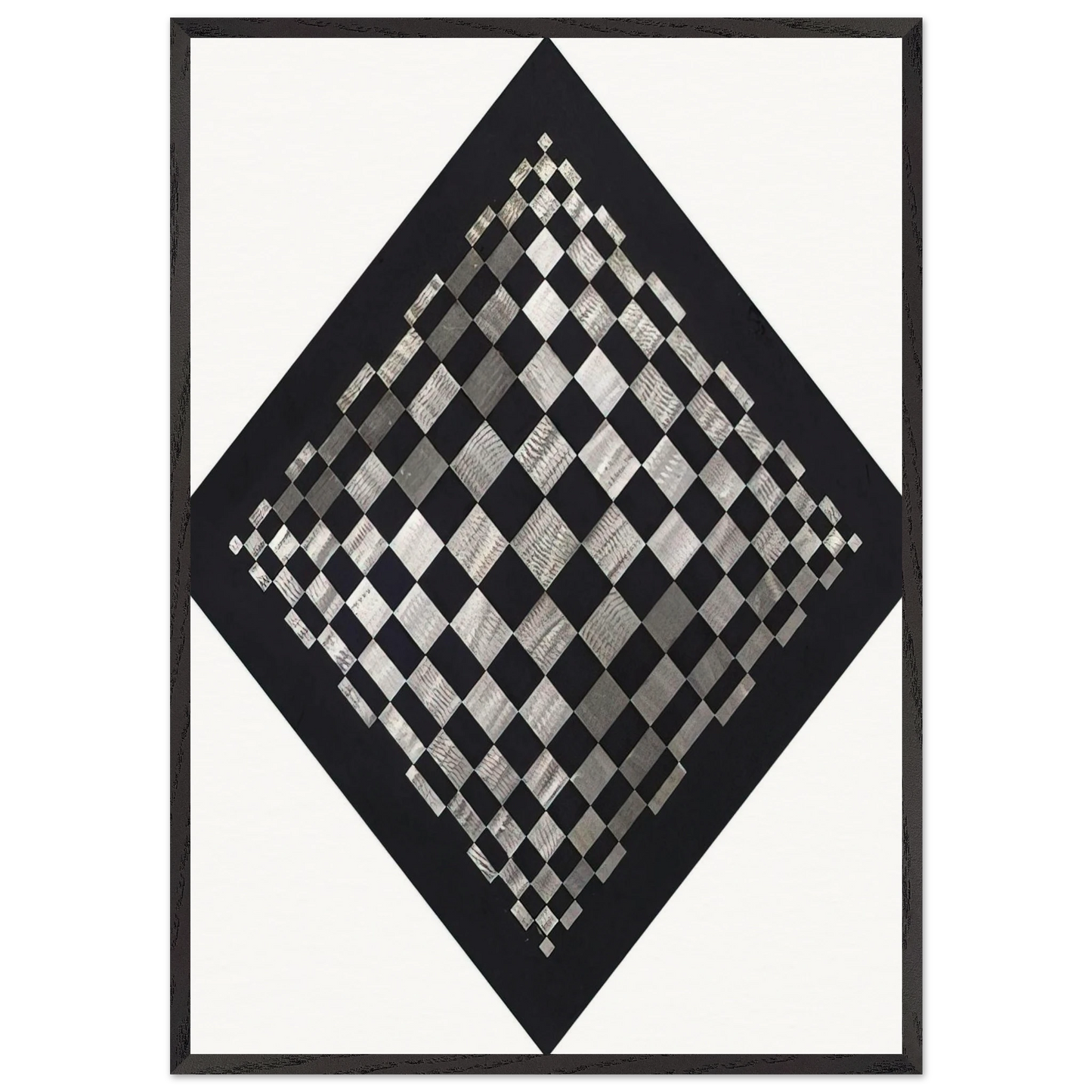 Ottico dynamico - Op Art - Dadamaino Framed Art Print – Black Wooden Frame - Default Title - -Framed Art Print