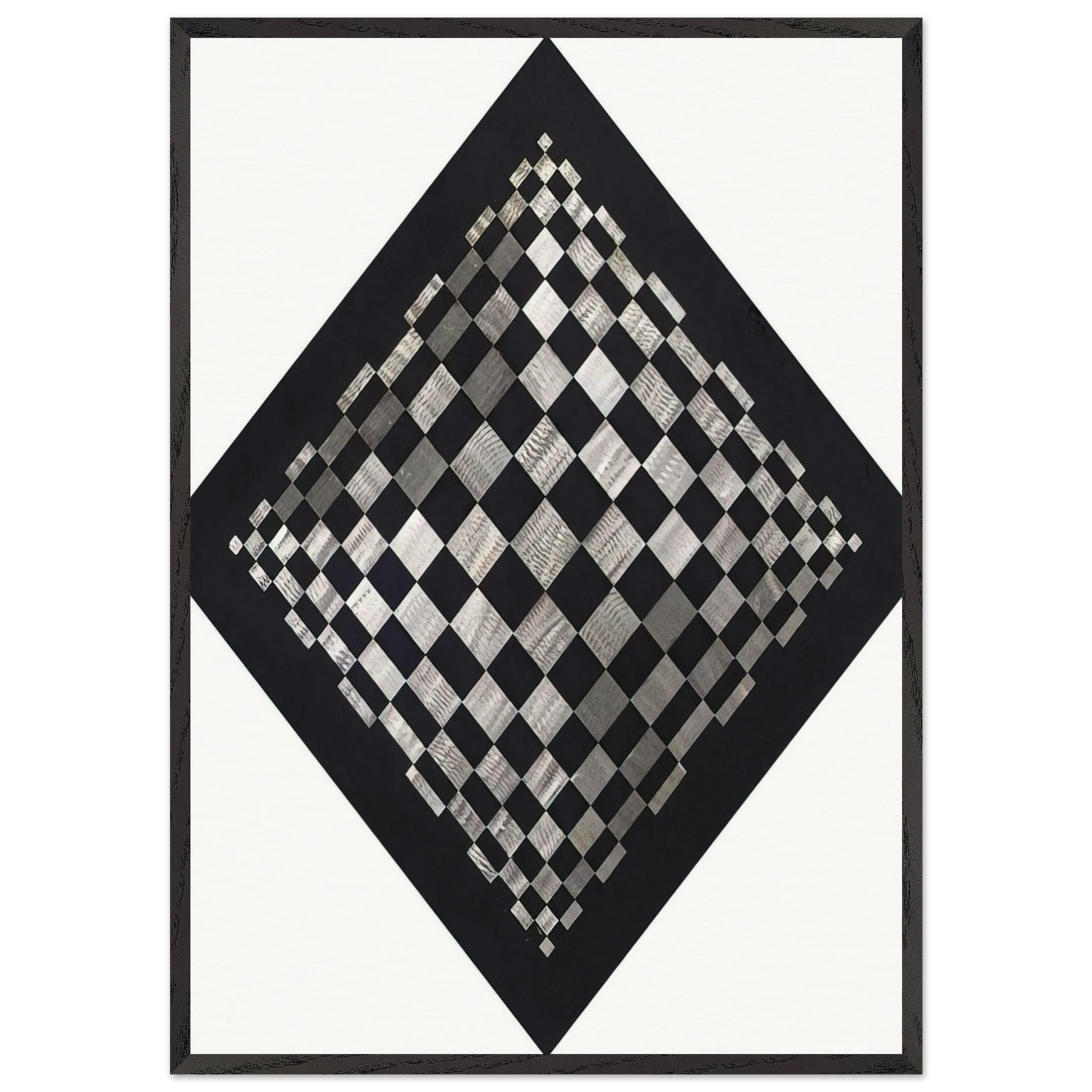 Ottico dynamico - Op Art - Dadamaino Framed Art Print – Black Wooden Frame - Default Title - -Framed Art Print