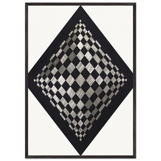 Ottico dynamico - Op Art - Dadamaino Framed Art Print – Black Wooden Frame - Default Title - -Framed Art Print