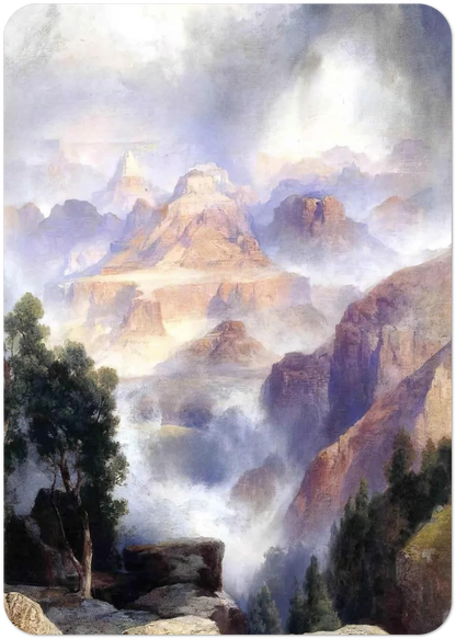 A Showery Day, Grand Canyon By Thomas Moran Pack of 10 Post Cards | Thomas Moran Post Cards | A6 (10.5 x 14.8 cm) - 4.1 x 5.8 inches