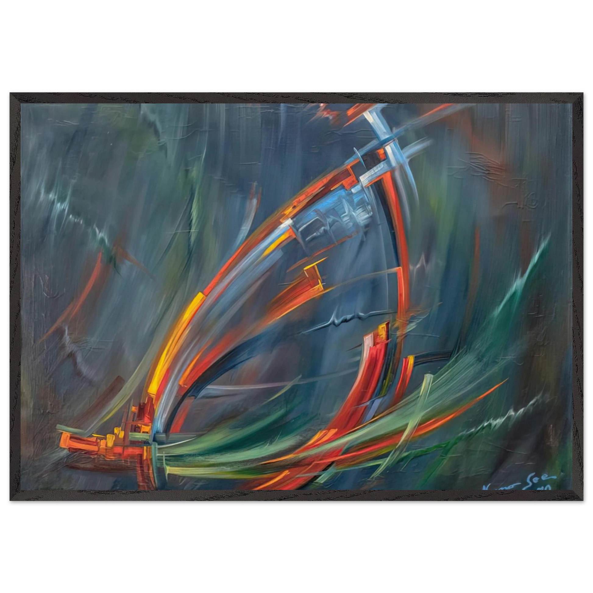 Untitled - 1970 N11 - Konrad Zuse Framed Art Print – Black Wooden Frame - Default Title - -Framed Art Print