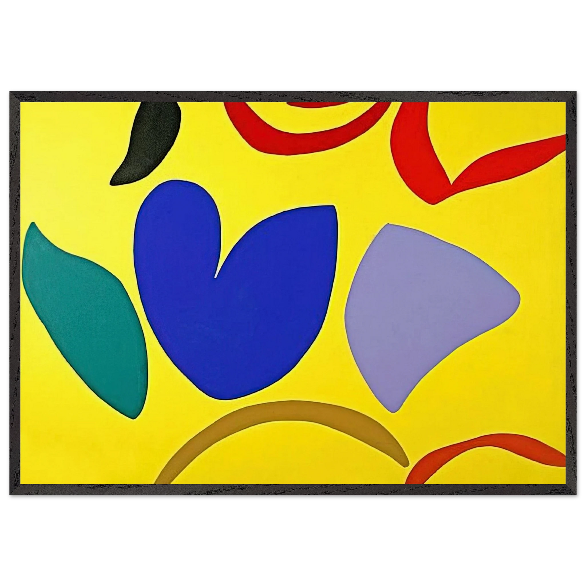 M-yellow - 1965 - Ray Parker Framed Art Print – Black Wooden Frame - Default Title - -Framed Art Print