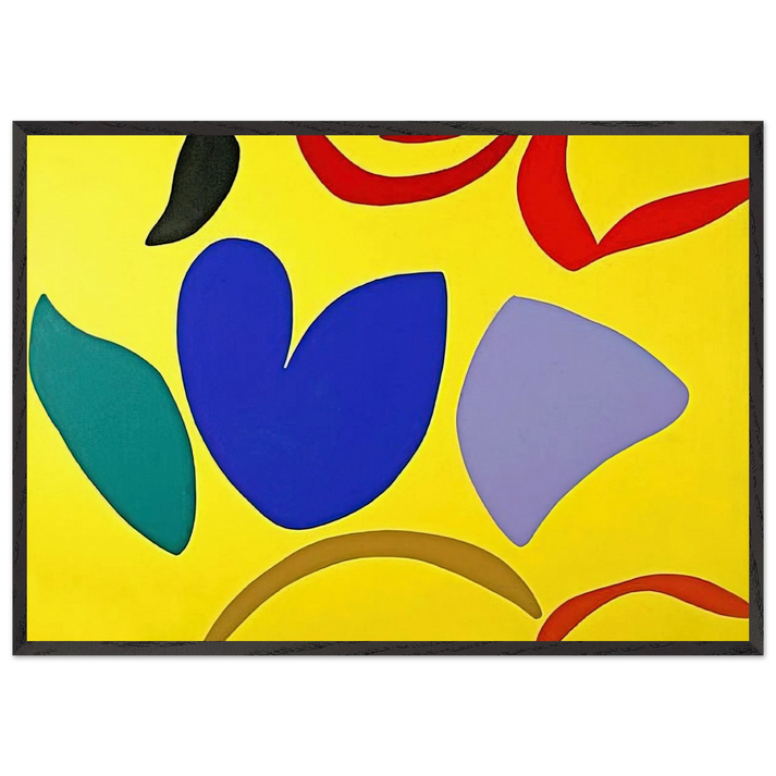 M-yellow - 1965 - Ray Parker 70x100 cm / 28x40 inches Framed Art Print – Black Wooden Frame