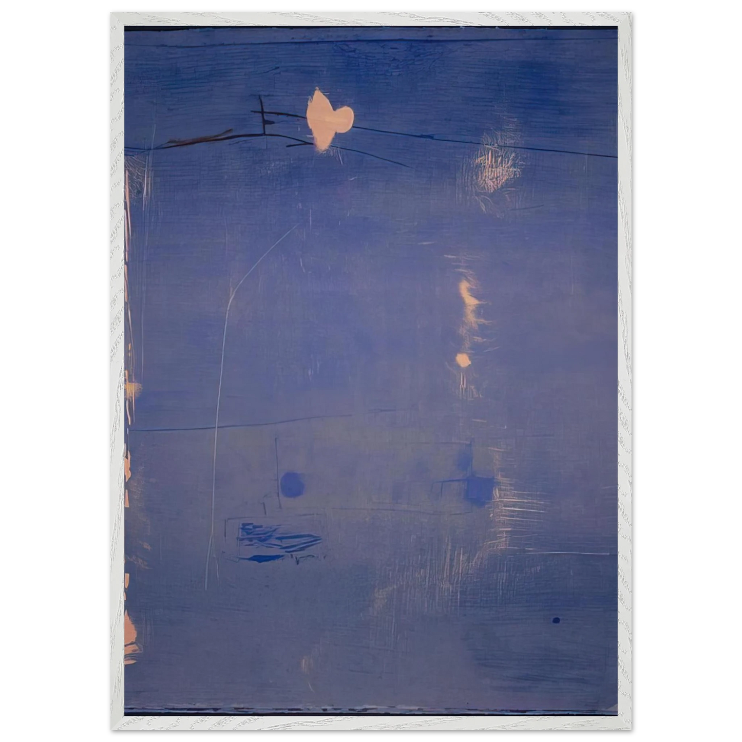 Helen Frankenthaler - Cameo - 1980 Wall art - 21x29.7 cm / 8x12" - Premium Wooden Framed Poster With Fine Art Paper - Black frame