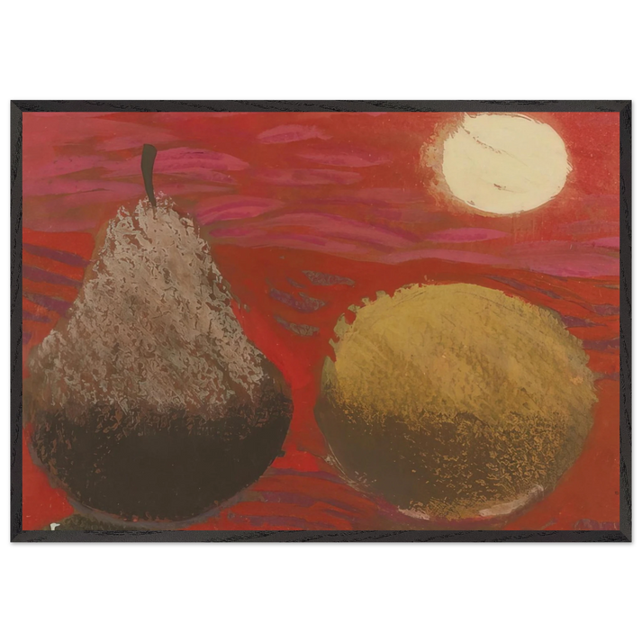 Still Life on Red - 1976 - Mary Fedden 70x100 cm / 28x40 inches Framed Art Print – Black Wooden Frame