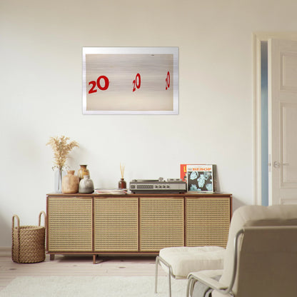 20 20 20 1962 - Edward Ruscha Brushed Aluminum Print - 70x100 cm / 28x40 inches | Edward Ruscha Aluminum Print | Edward Ruscha Prints