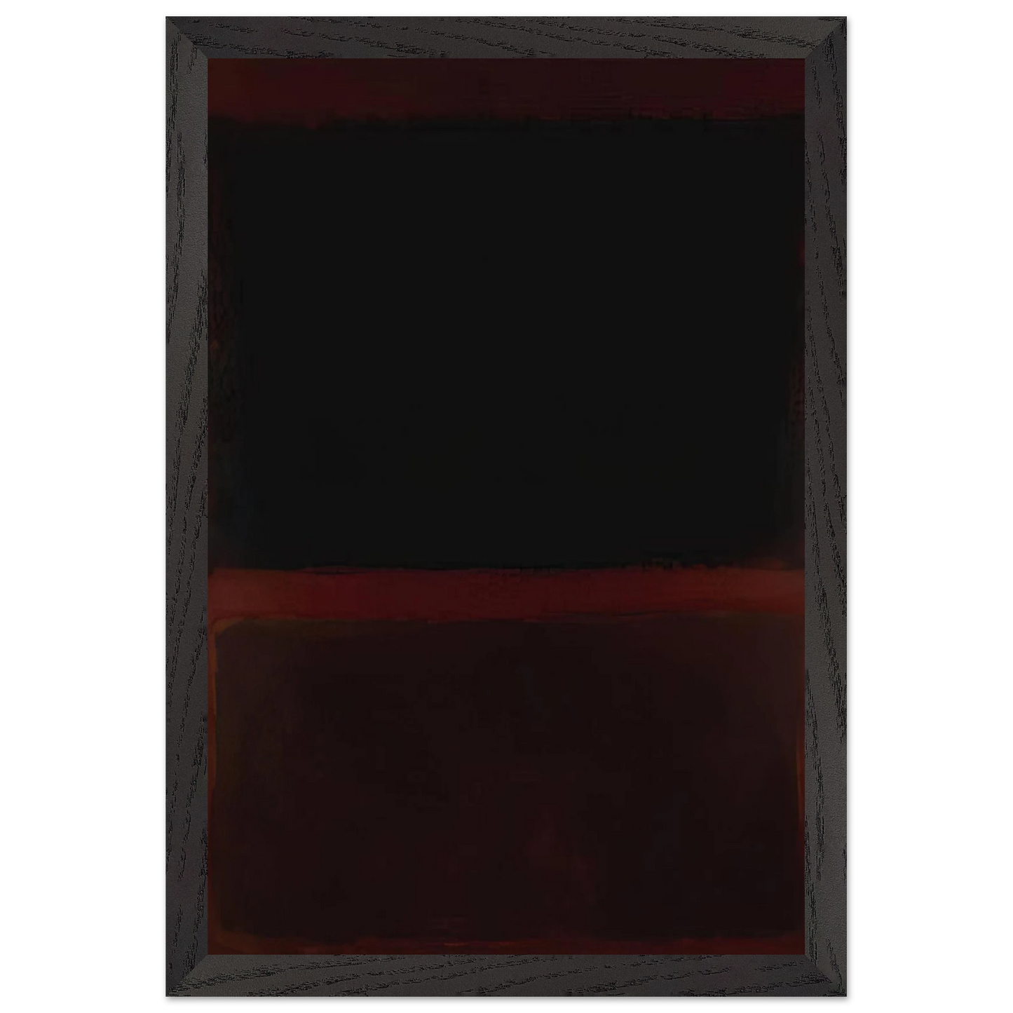 Mark Rothko - Black on Dark Sienna on Purple - 1960 Wall Art - 21x29.7 cm / 8x12" - Premium Wooden Framed Poster With Fine Art Paper - Wood frame