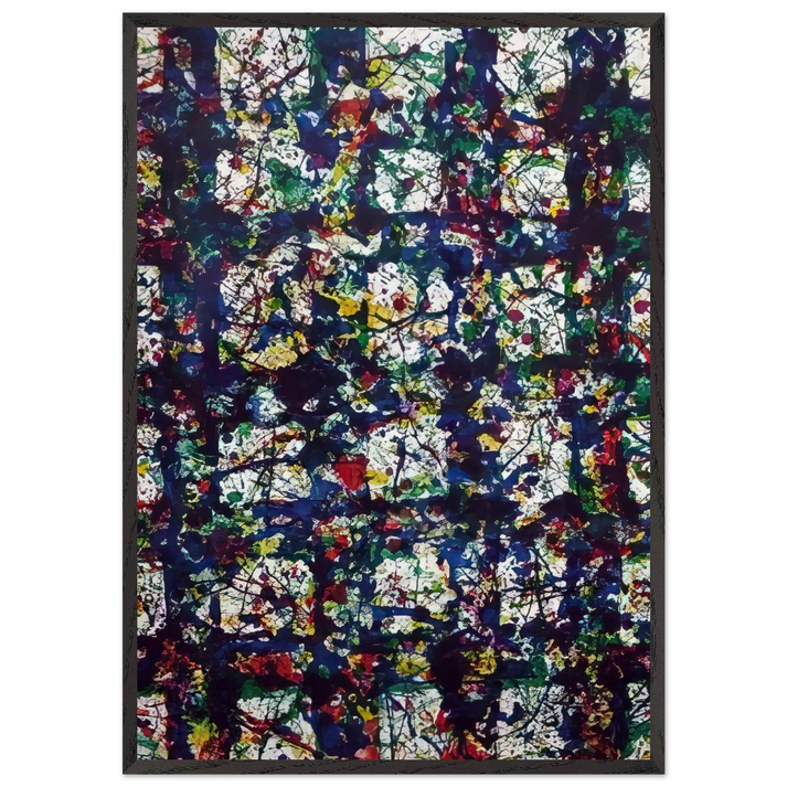 Untitled  SF 236  - Sam Francis 70x100 cm / 28x40 inches Framed Art Print – Black Wooden Frame