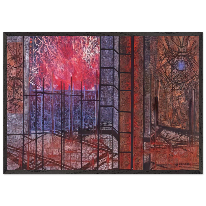 Chronicle - 1964 - Jimmy Ernst 70x100 cm / 28x40 inches Framed Art Print – Black Wooden Frame