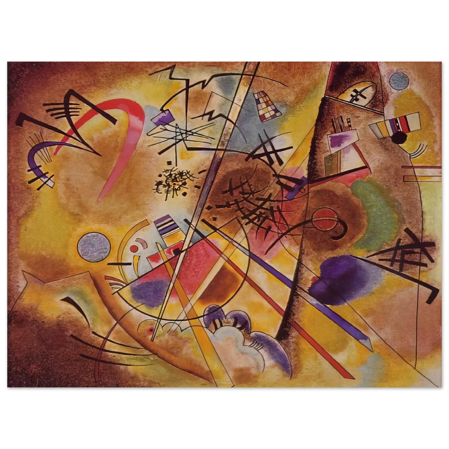 Wassily Kandinsky - SMALL DREAM IN RED 1925 Fine Art Poster - Default Title